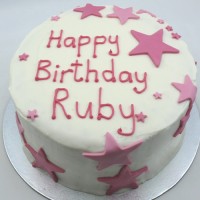 Simply Buttercream Icing with Fondant Stars